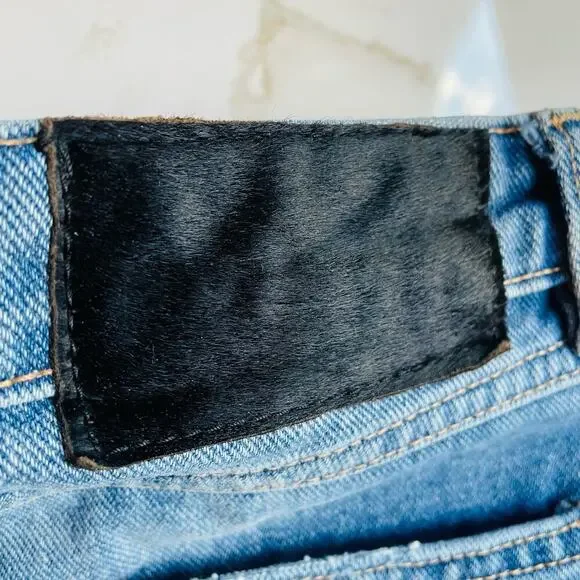 ZARA | Women’s Star Studded Mid Rise Straight Jeans Size 8 Fun Pop Button Fly - Picture 9 of 11